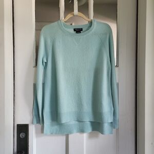 Lord & Taylor Mint Green Crew Neck 100% Cashmere Sweater